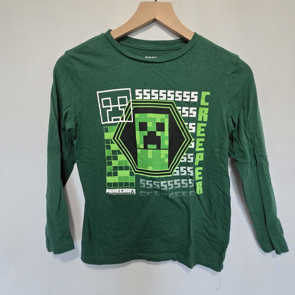Old Navy Green Creeper Long Sleeve Tee